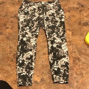 Black and white rye dye pants